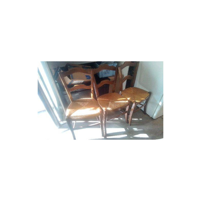 CHAISE PAILLEE 2 BARRES DOSSIER 