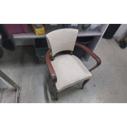 FAUTEUIL CUIR BOIS 
