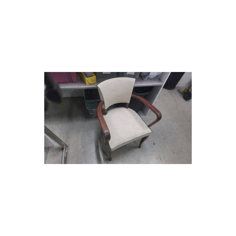 FAUTEUIL CUIR BOIS 