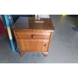 CHEVET 2 TIROIRS 1 TABLETTE 