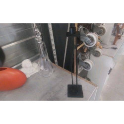 BOUGEOIR HAUT METAL  NOIR