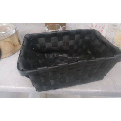 PANIERE TRESSEE PM NOIRE