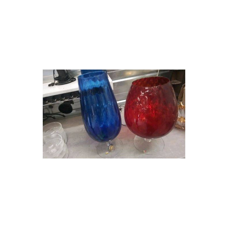 VASE VERRE A PIED XXL / CRISTALLIN 