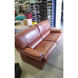CANAPE CUIR 3 PLACES / EN...