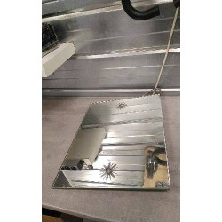 MIROIR VERRE BISEAUTÉ- ANCIEN 