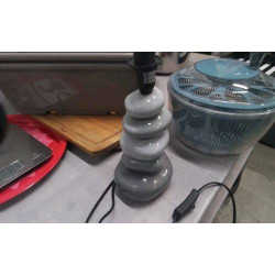 PIED DE LAMPE GALETS GRIS 