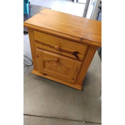 CHEVET PIN 1 TRAPPE 1 TIROIR 