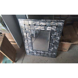MIROIR ACIER BROSSE- 90X65