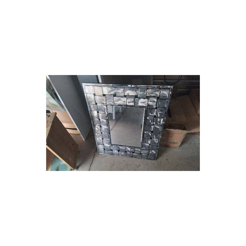 MIROIR ACIER BROSSE- 90X65