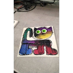 DECO CHAT PEINT - CARRE