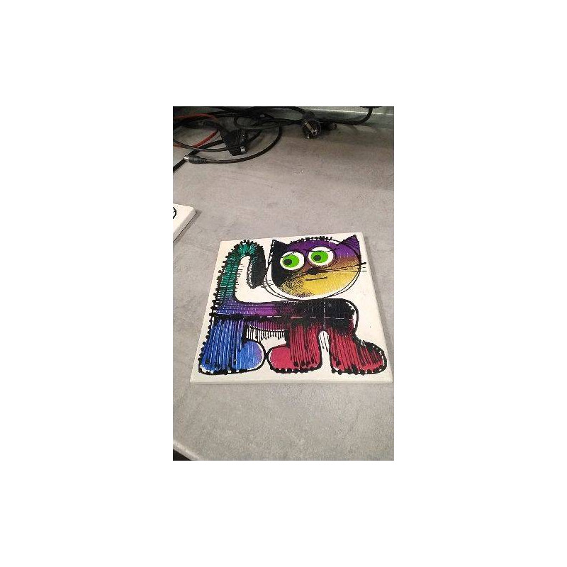 DECO CHAT PEINT - CARRE