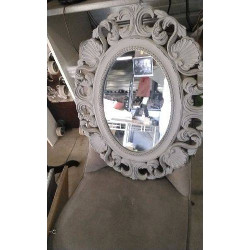 MIROIR OVALE GRIS 