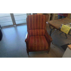 FAUTEUIL BOIS TISSU