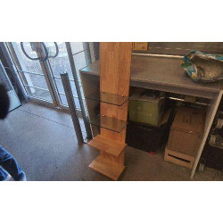 ETAGERE MURALE BOIS - VERRE...