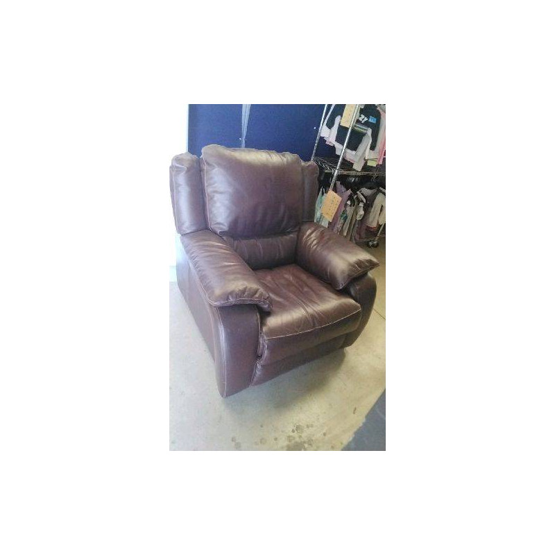 FAUTEUIL CUIR MARRON 