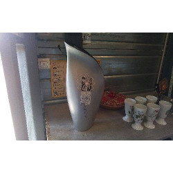VASE GRIS PEINT GM 
