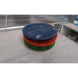 ASSIETTES VERRE COULEURS 