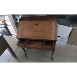 SECRETAIRE 3 TIROIRS CHENE 