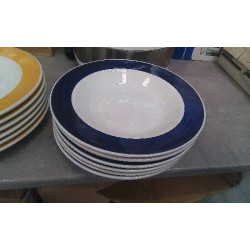 ASSIETTES CREUSES BLEUES X6