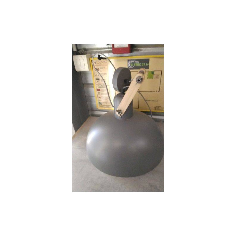 SUSPENSION METAL BOIS - STYLE INDUSTRIEL 