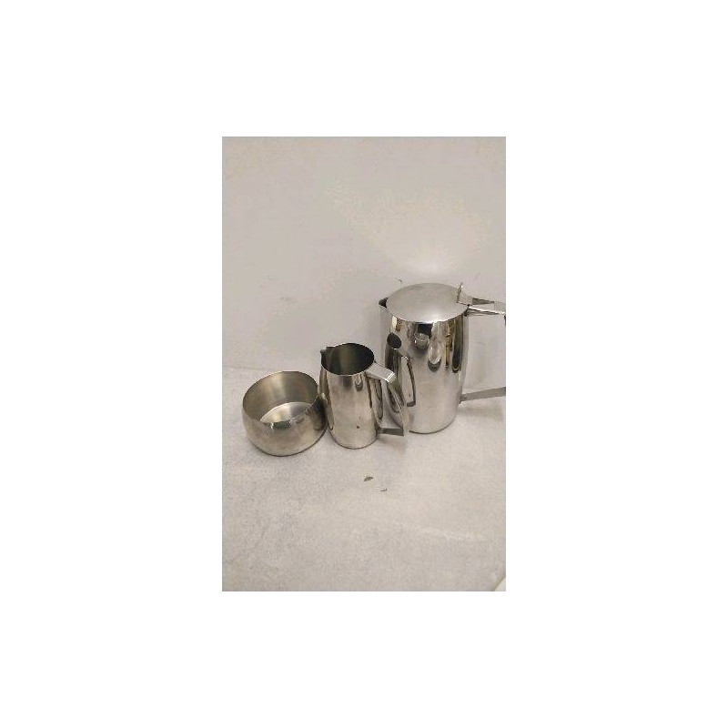CAFETIÈRE + POT A LAIT + SUCRIER INOX - LE LOT