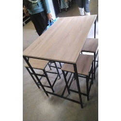TABLE HAUTE  + 4 TABOURETS/...