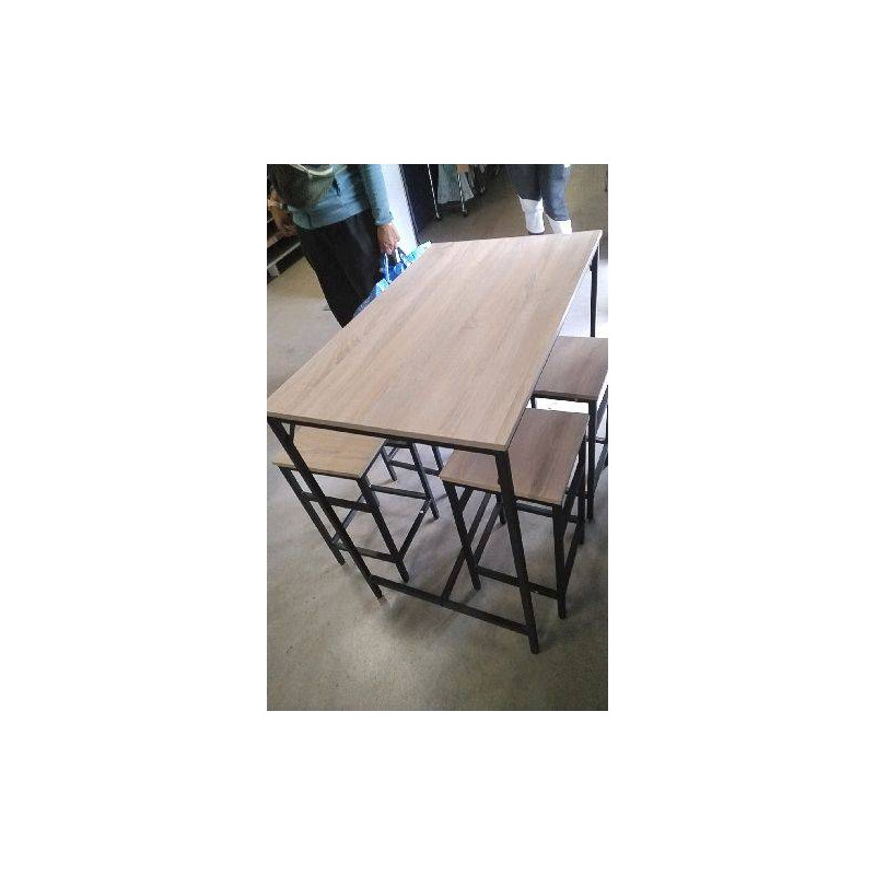 TABLE HAUTE  + 4 TABOURETS/ EN L’ETAT