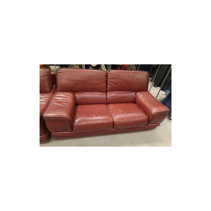 CANAPE 2 PLACES CUIR CROZATIER EN LETAT 