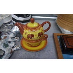 THEIERE + TASSE ELEPHANT 