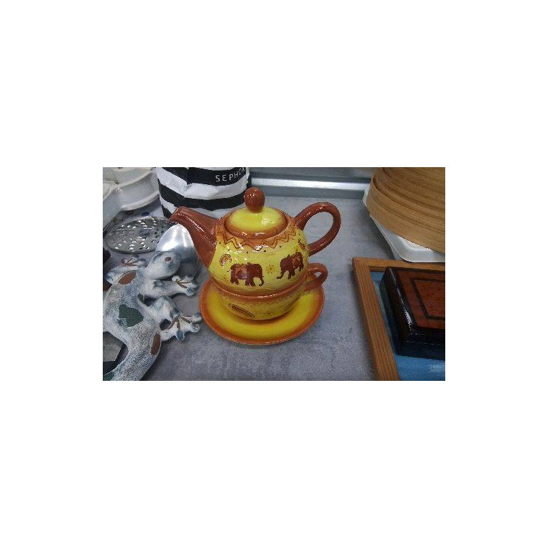 THEIERE + TASSE ELEPHANT 