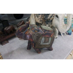 ELEPHANT BOIS ET LAITON 