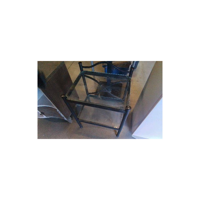 CHEVET METAL VERRE