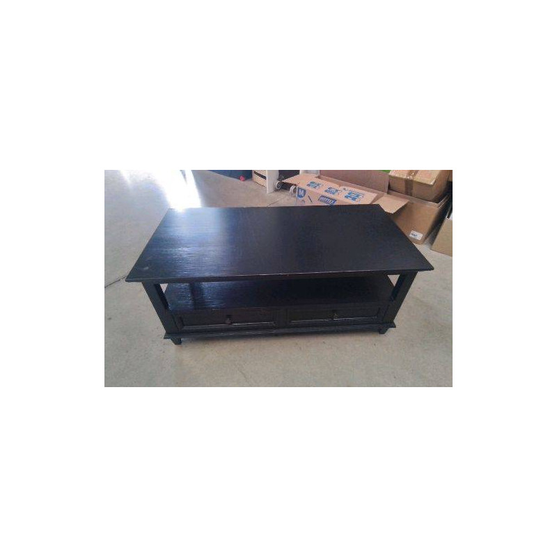 TABLE BASSE 2 TIROIRS - MDM NOIRE / CAMBRONNE- EN L’ETAT