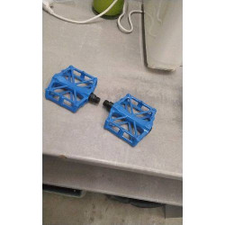 PEDALES DE VELO BLEUES METAL