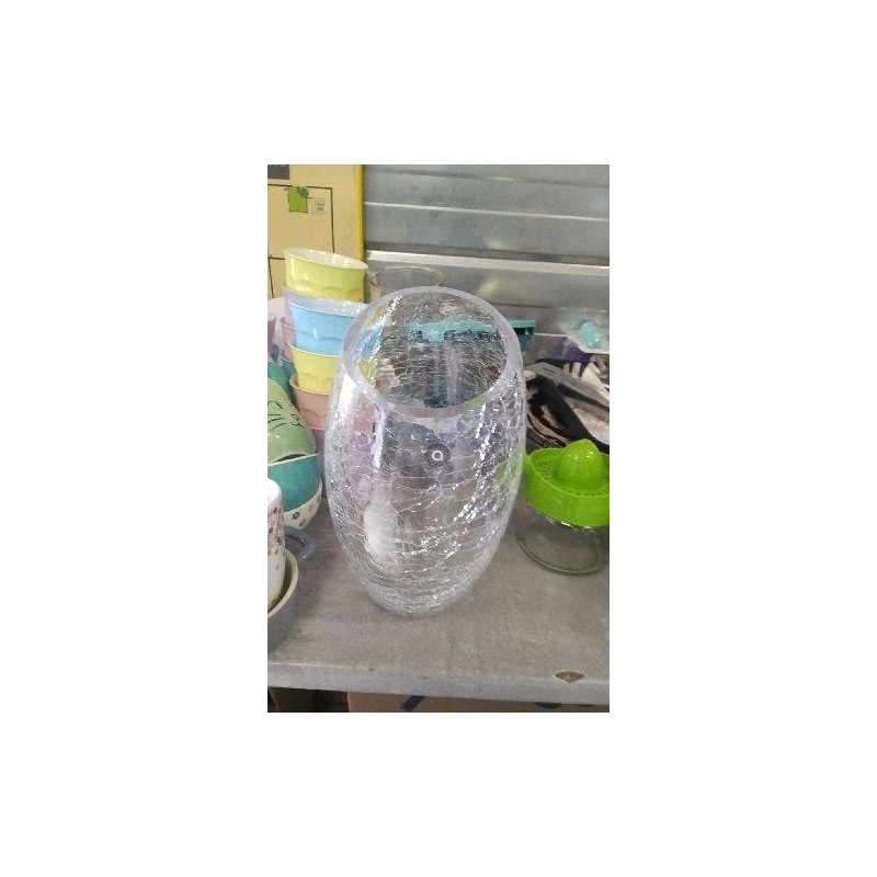 VASE VERRE CRAQUELE 