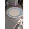 PLAT ROND BLEU ET BLANC 