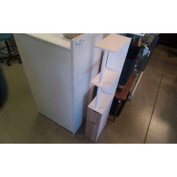 MEUBLE FIN SDB 2 PORTES MARRON