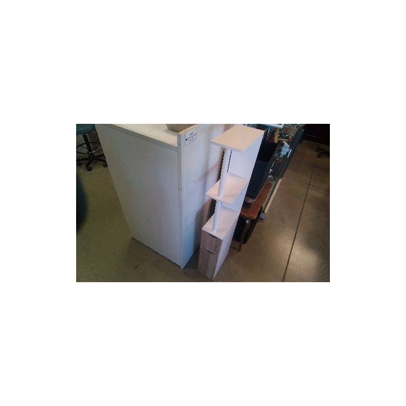 MEUBLE FIN SDB 2 PORTES MARRON