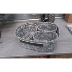 LOT DE 4 PANIERS RANGEMENT...
