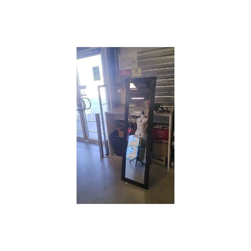 MIROIR PSYCHE NOIR - CROCO NOIR