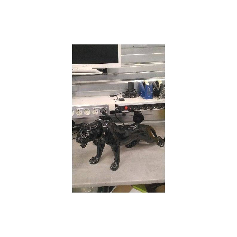 DECO PANTHERE NOIRE + COLLIER / RESINE