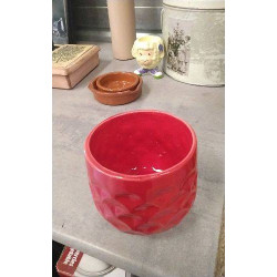 CACHE POT PM ROUGE