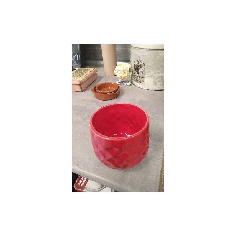 CACHE POT PM ROUGE