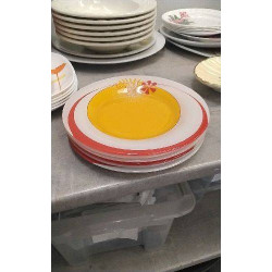 ASSIETTES DESSERT VERRE 