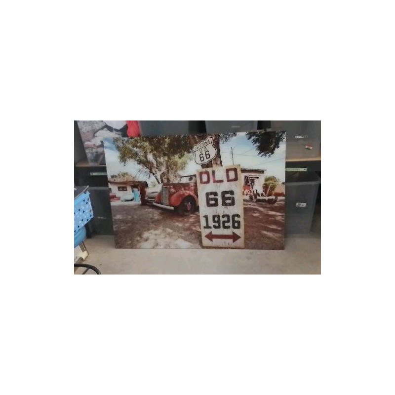 CADRE VERRE / ROUTE 66 - 120X80 ( COCKTAIL SCANDINAVE)