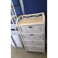 COMMODE ROTIN 4 TIROIRS