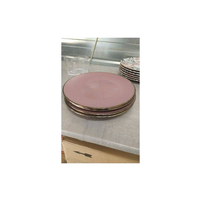 ASSIETTES ROSES X4