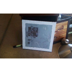 TOILE CARREE BLANCHE GRISE