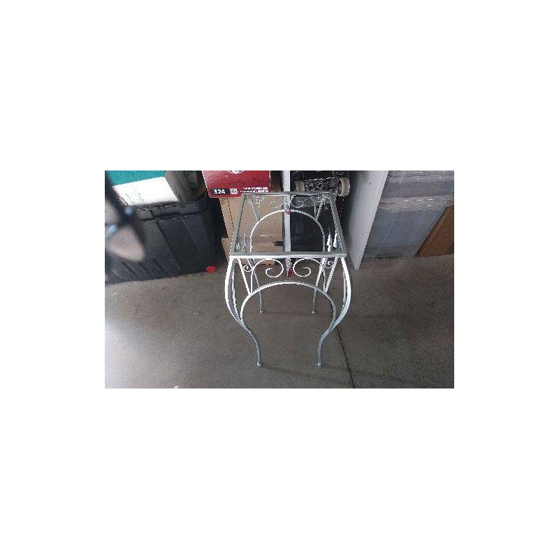 GUERIDON METAL VERRE / PAMPILLE