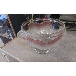 COUPE A FRUITS VERRE CYGNE 